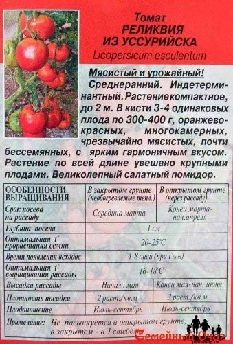 Сорт помидор характеристика таблица
