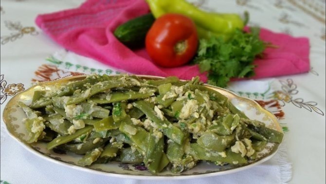 Грузинский салат с стручковой фасолью